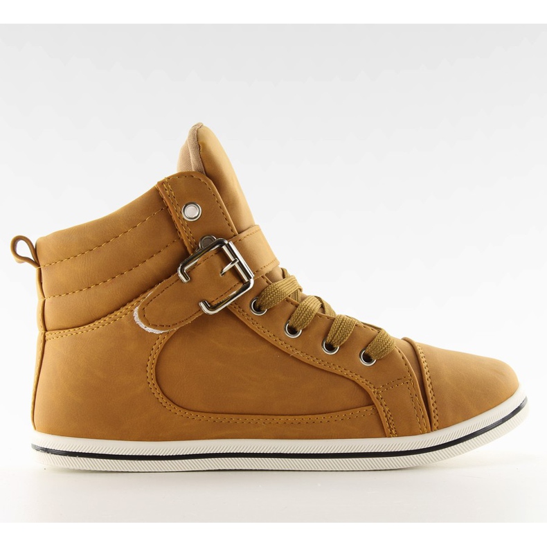 Zapatillas con hebilla camel B2013-3 marrón