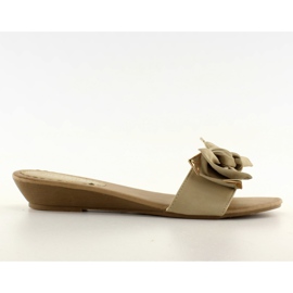 Chanclas elegantes YC-51 beige