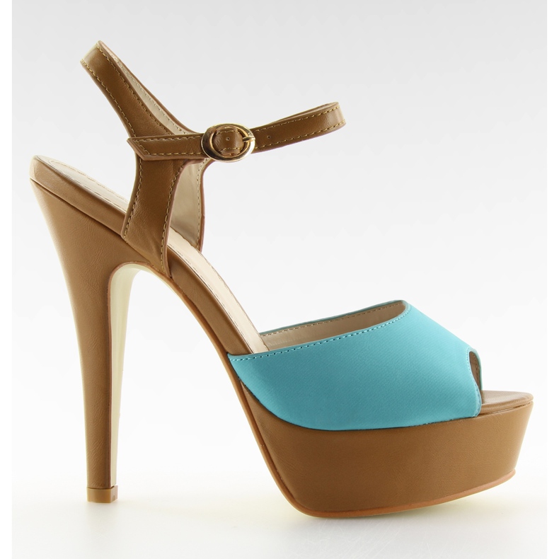 Bombas tacones altos VB33050 Blu marrón azul