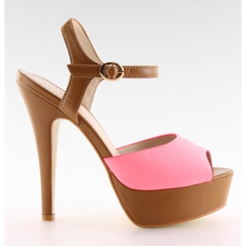 VB33050 FUCSIA tacones altos marrón rosa