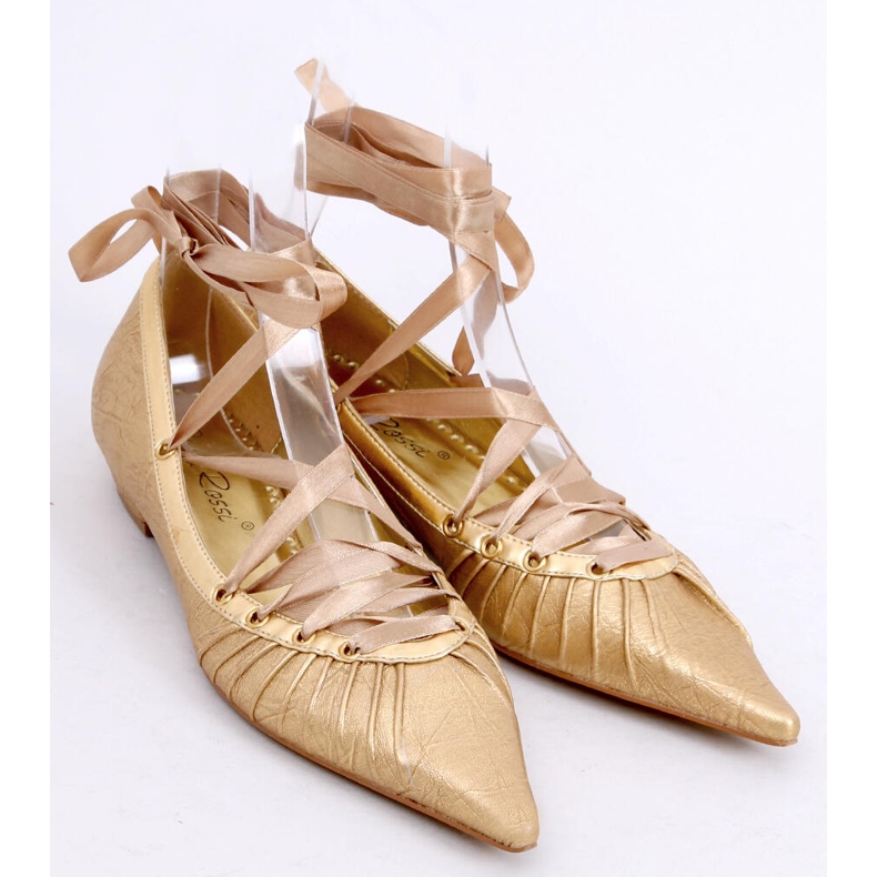 Bailarinas con cinta alrededor del tobillo 391029-2 Bronce amarillo