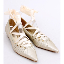 Bailarinas con cinta alrededor del tobillo 391029-2 camello gris