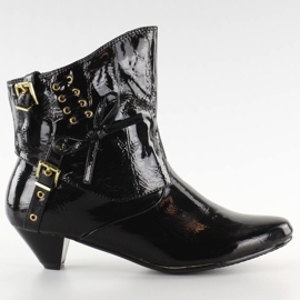 Botas con lazo 5196-3V barniz negro