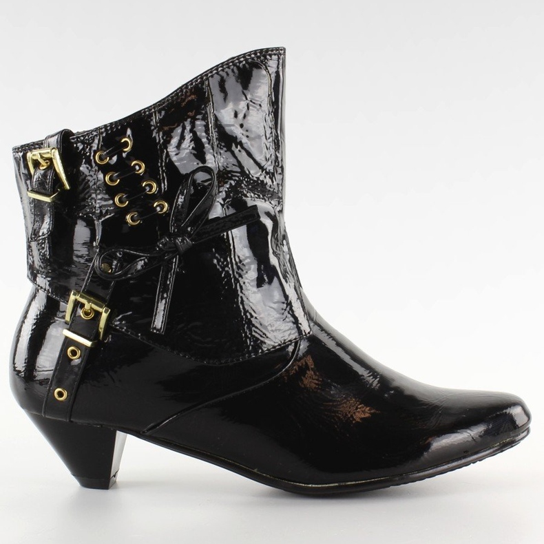 Botas con lazo 5196-3V barniz negro