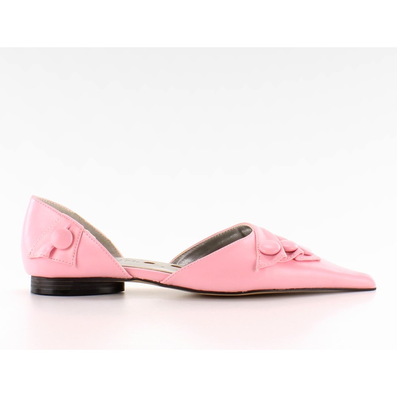 Zapatillas con botones 39029-8A rosa rosado