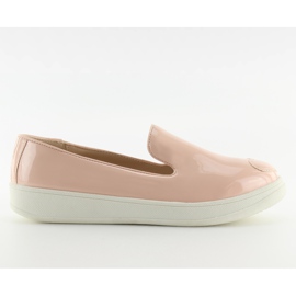 Zapatillas slip-on barnizadas A917 rosa