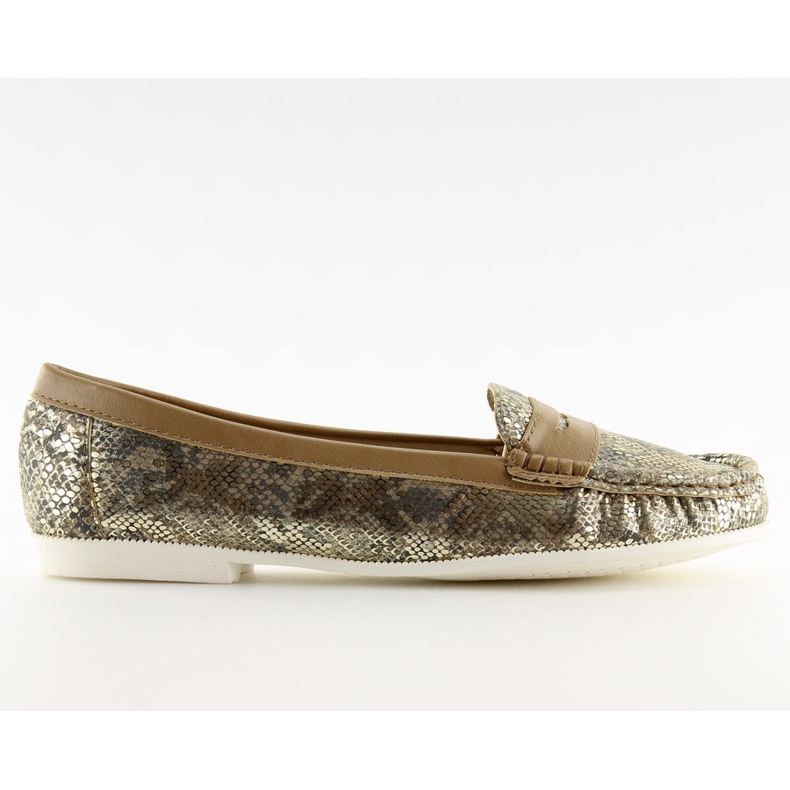 Mocasines clásicos soft L-89 gold amarillo multicolor