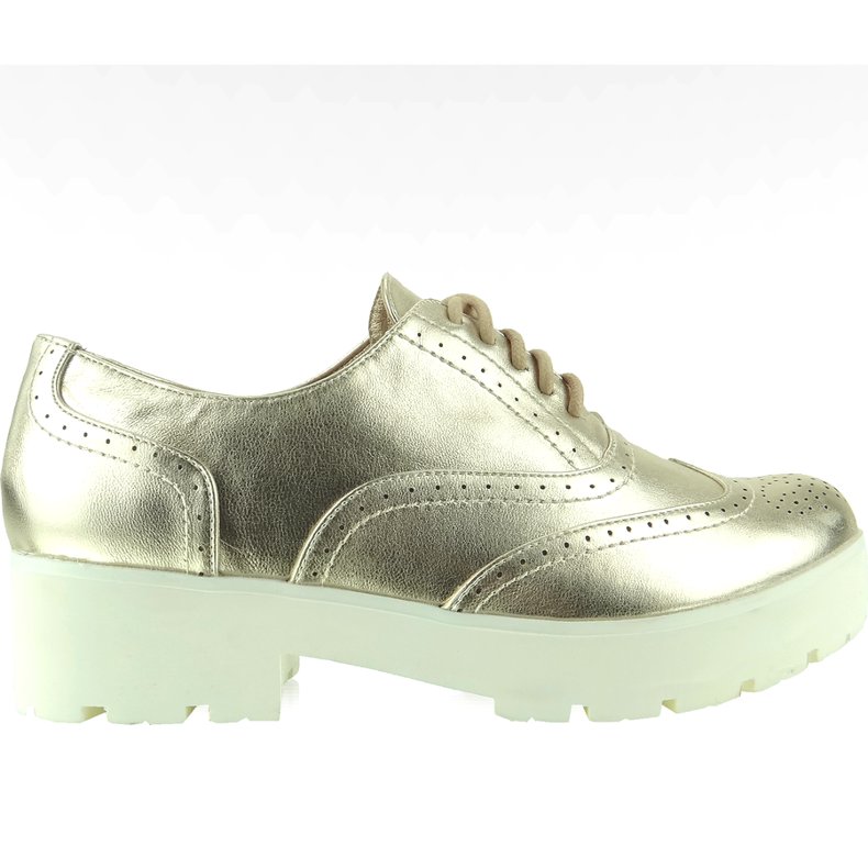 Zapatos Suela Alta Lbs1203 Oro dorado