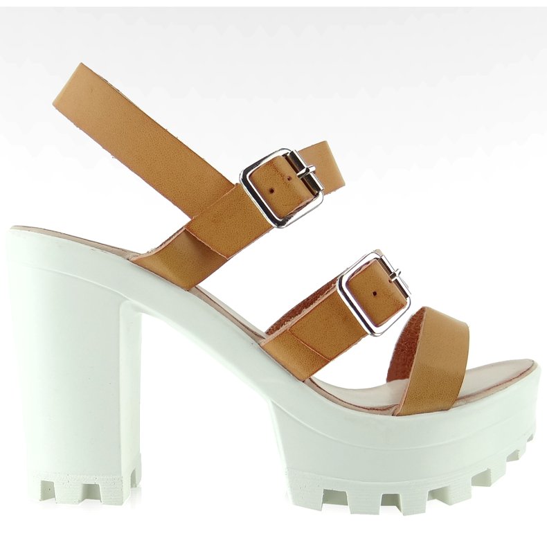Sandalias Vagabond suela blanca M-6 Camel marrón
