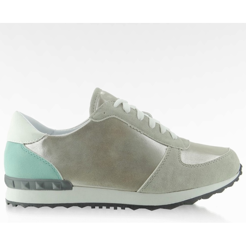 Zapatillas deportivas color pastel rosa claro multicolor gris azul