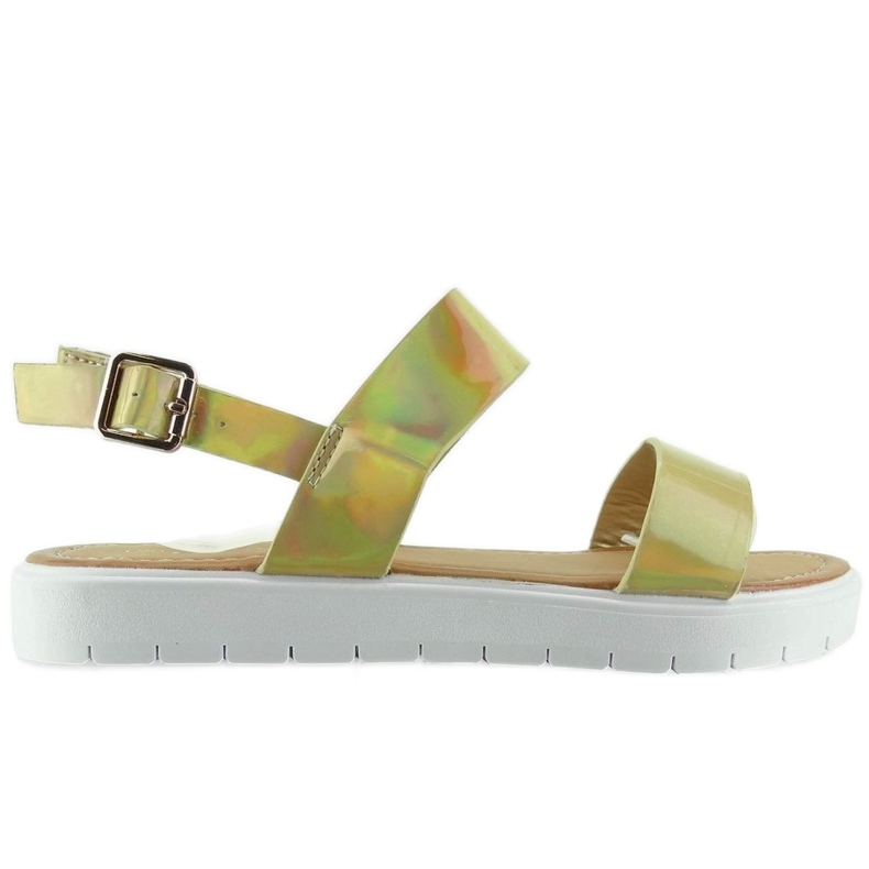 Sandalias con suela deportiva LC-7 doradas multicolor amarillo Sandalias con suela deportiva LC-7 doradas multicolor amarillo