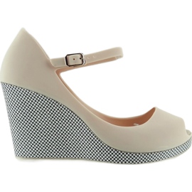 Sandalias Meliski Koturn Cuadros S11 rosa multicolor