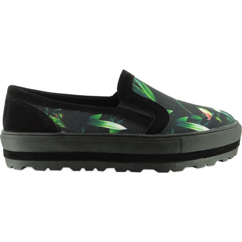 Slip on nuevo estilo A947 negro multicolor verde Slip on nuevo estilo A947 negro multicolor verde