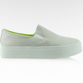 Ponte las suelas altas E408 plateado gris