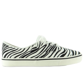 Tenis K-75 Zebra con cordones negro blanco
