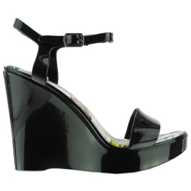 Sandalias cuña Meliski PT-5201 Negro