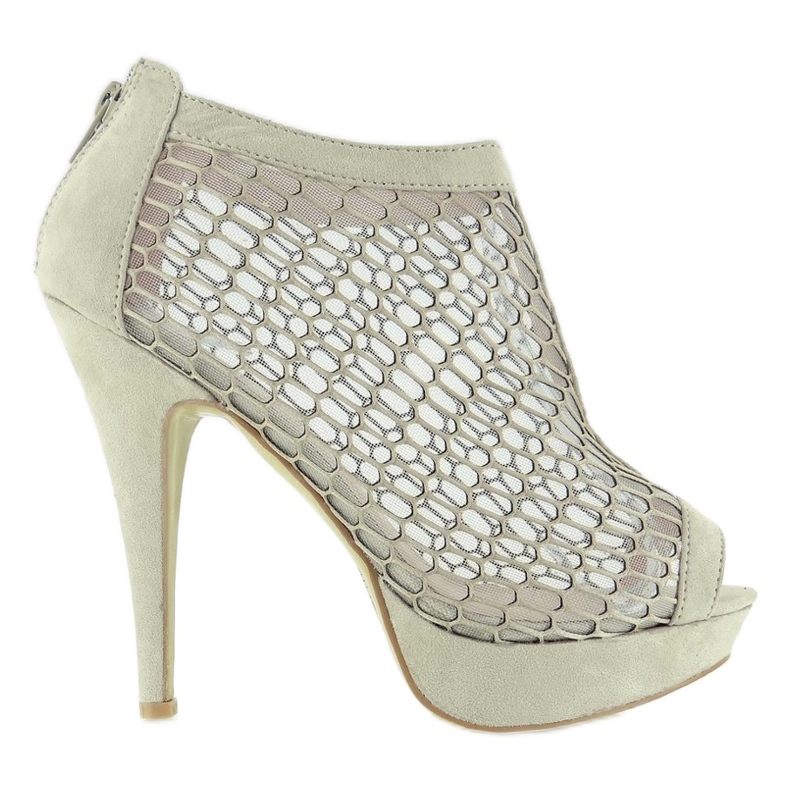 Zapatos De Salón Con Laterales De Malla Pt1210 marrón