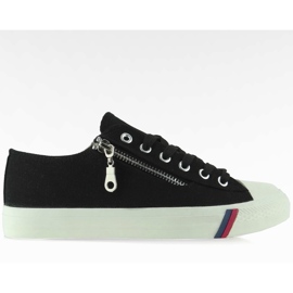 Zapatillas clásicas de lona D583 negras negro
