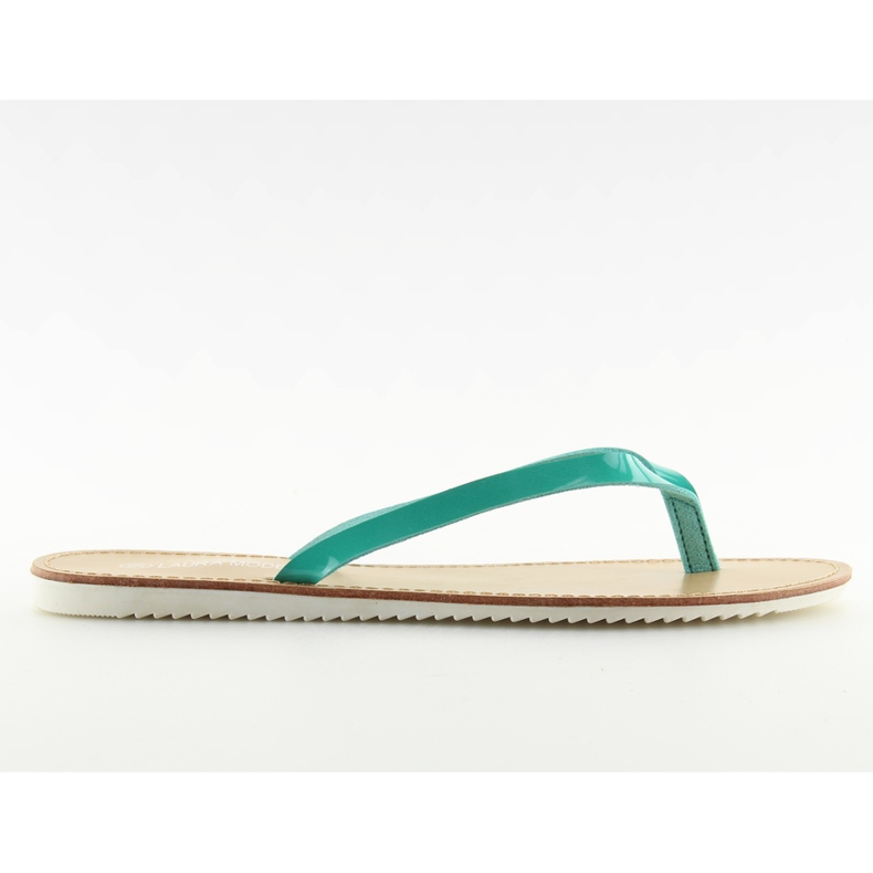 Zapatillas, chanclas, suela blanca LS-76 Verde