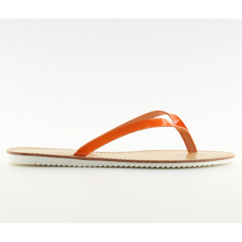 Zapatillas, suela blanca LS-76 Naranja