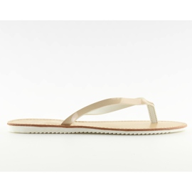 Chanclas, suela blanca, LS-76 Beige