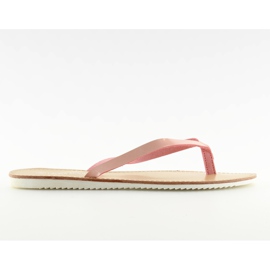 Zapatillas, chanclas, suela blanca LS-76 Rosa rosado
