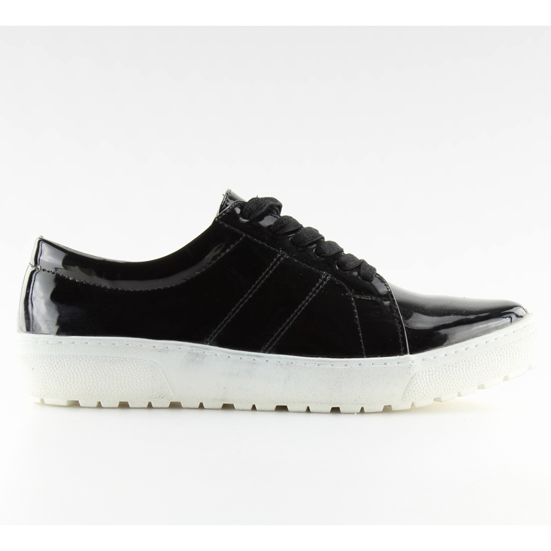 Mocasines de mujer en suela blanca Negro