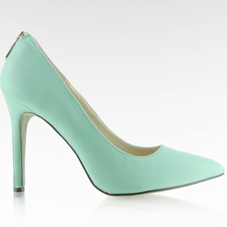 Tacones de aguja para mujer con control deslizante Celadon azul