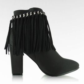 Borlas negras con tacones anchos negro