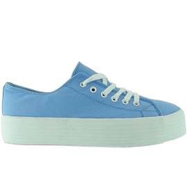 Deportivas suela alta F215 Celeste azul