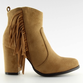 Botas vaqueras con flecos A-238 Camel marrón