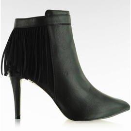 Botines con flecos NY-32 Negro