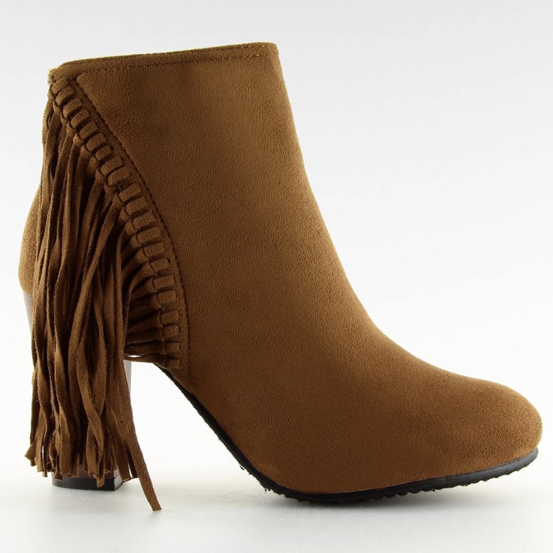 Fringe C138 Camel botas con flecos marrón