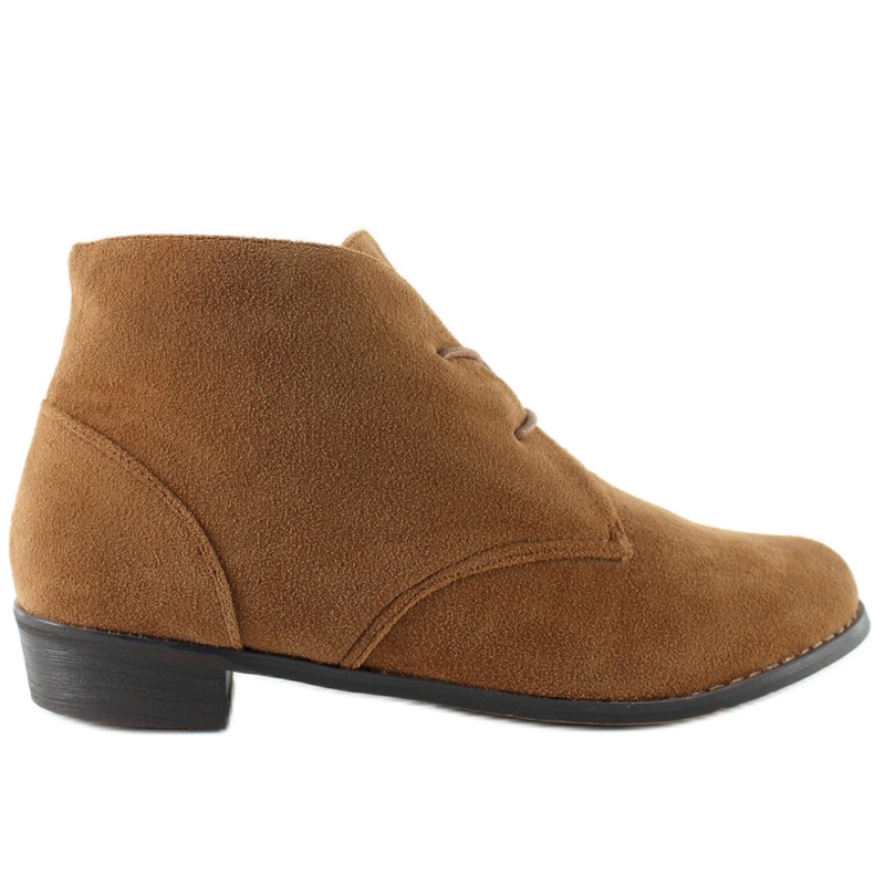 Zapatos cordones ante A-27 Camel marrón