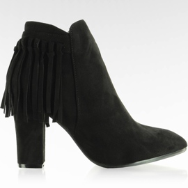 Botines con borlas negras AF8647 negro