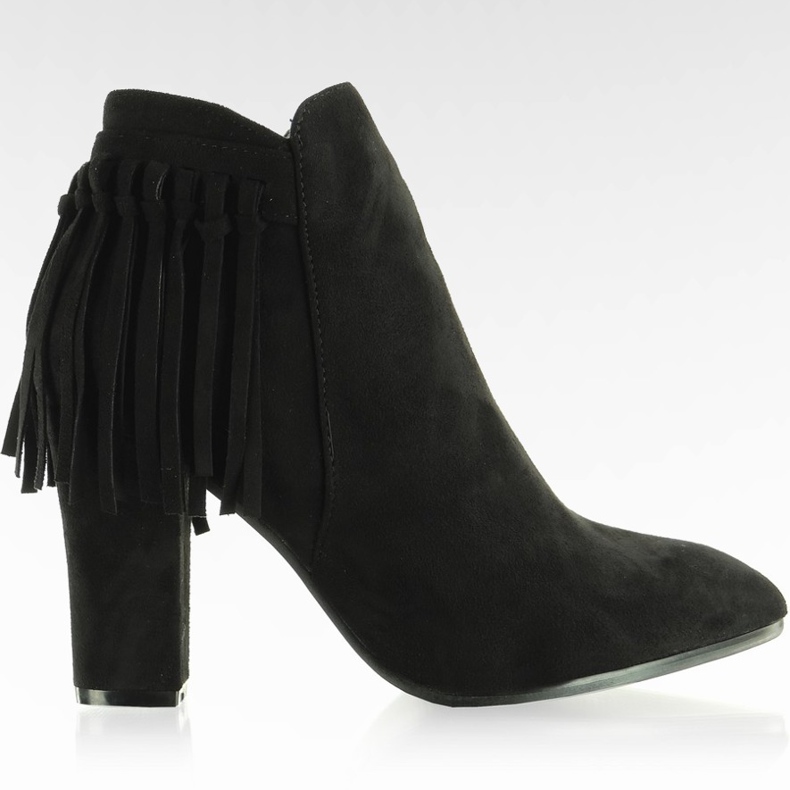 Botines con borlas negras AF8647 negro