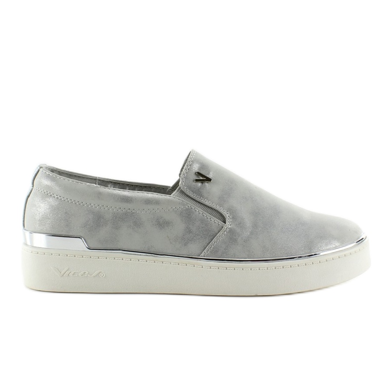 Slip-on con ribete metalizado 786 Gris