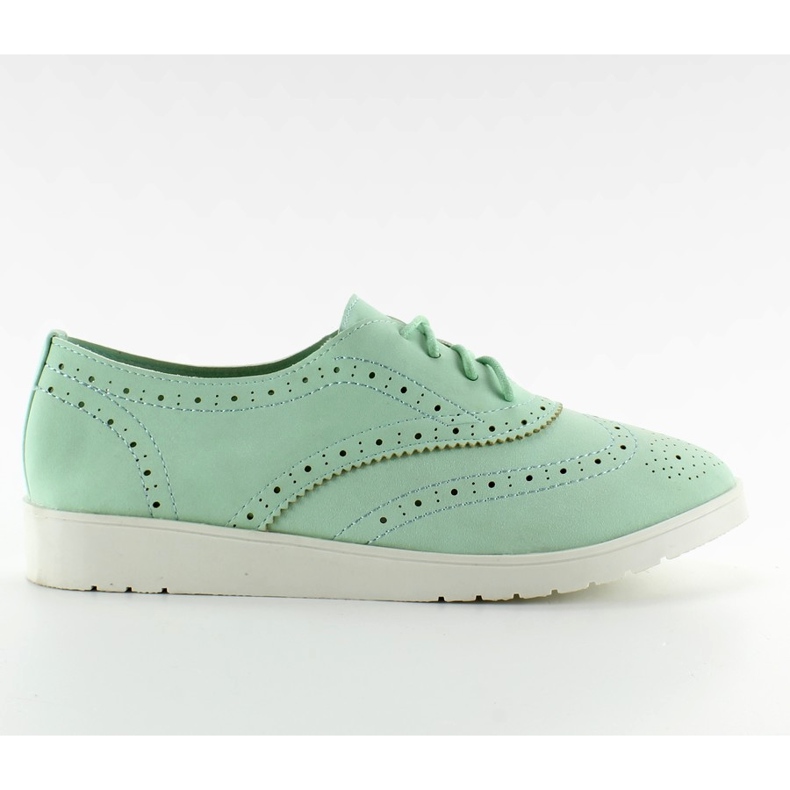 Mocasines pasteles calados R97P Mint azul