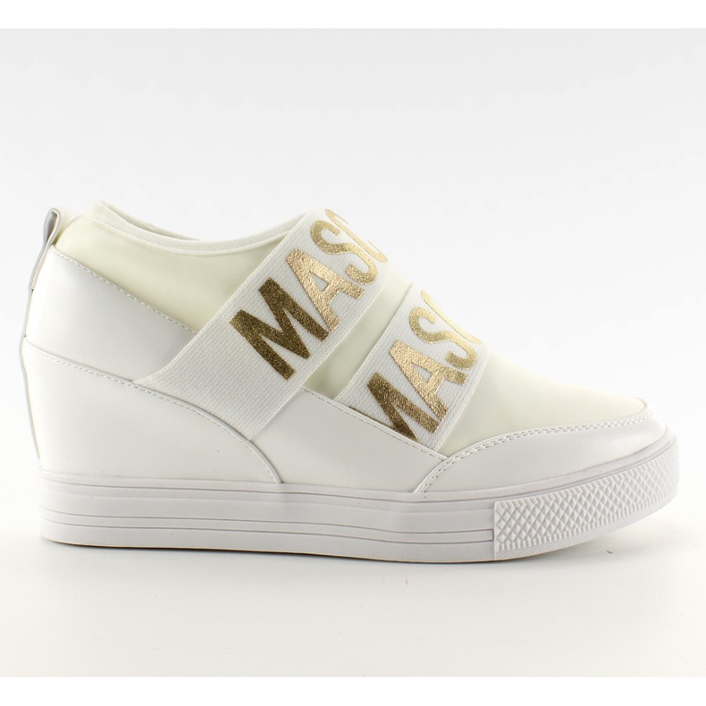 Zapatillas con cuña JK11P Blanco amarillo
