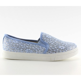 Slip-on encaje pasteles XIN07P Azul claro