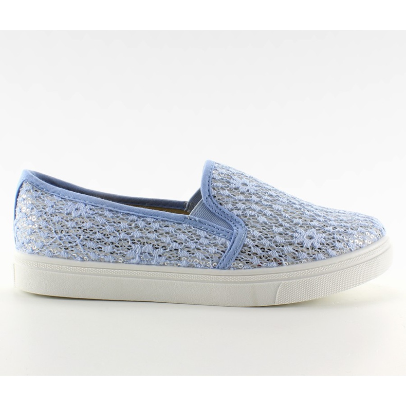 Slip-on encaje pasteles XIN07P Azul claro