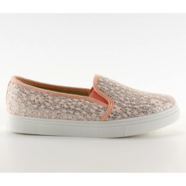 Lace slip-on pasteles XIN07P Rosa rosado
