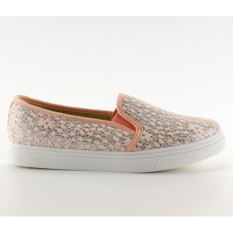 Lace slip-on pasteles XIN07P Rosa rosado