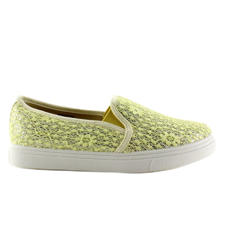 Encaje slip-on pasteles XIN07P Amarillo Encaje slip-on pasteles XIN07P Amarillo
