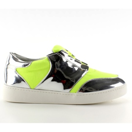 Deportivas Neón Espejo Gq2336 amarillo gris