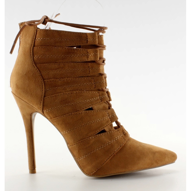 Botines con cordones 11048 Camel marrón