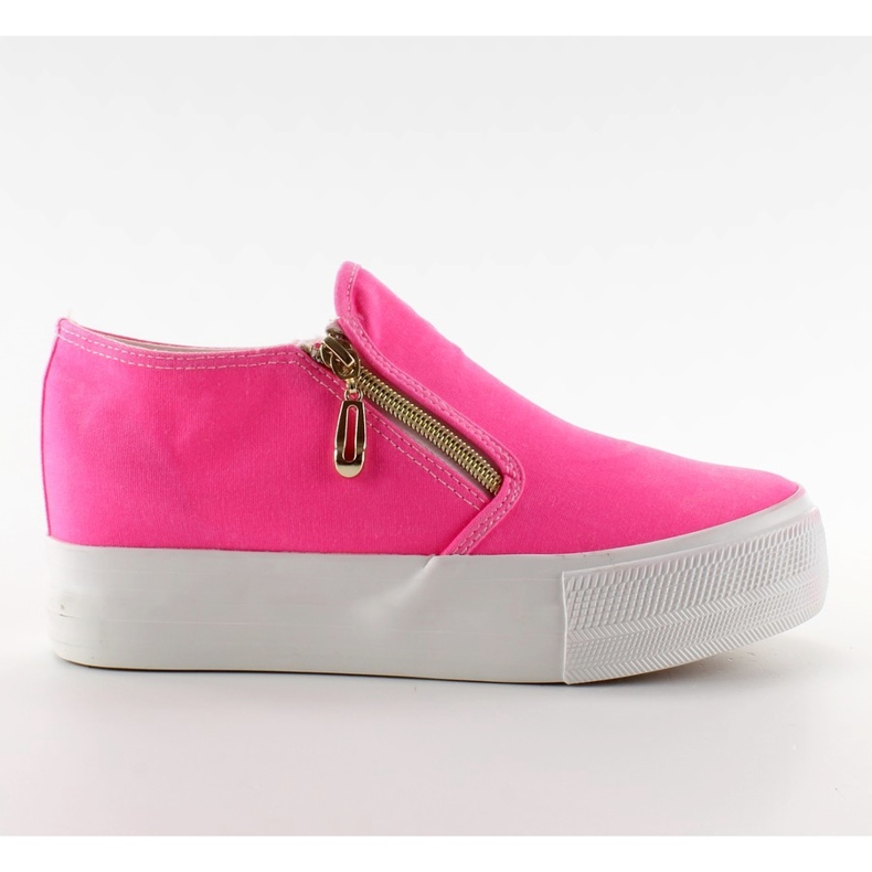 Slip-on de cuña con cremallera NG620 Rosa rosado
