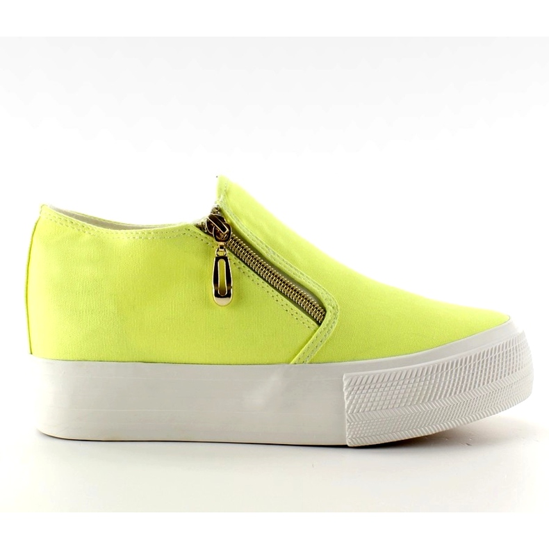 Slip-on de cuña con cremallera NG620 Amarillo