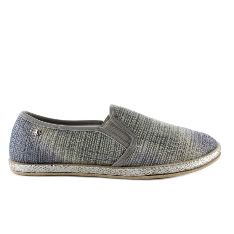 Zapatillas slip-on grises con estilo azul Zapatillas slip-on grises con estilo azul