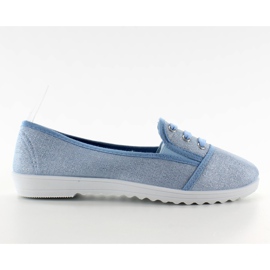 Zapatillas preciosas L. Dedos con cordones azules